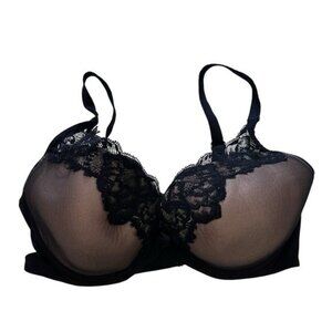 Chantelle 34DDD Bra Orangerie Plunge C67620 Underwired Padded Lace Lingerie